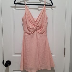 Abercrombie Crinkle Textured Twist-Front Mini Dress NWOT